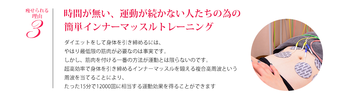 時間が無い、運動が続かない人たちの為の
            簡単インナーマッスルトレーニング